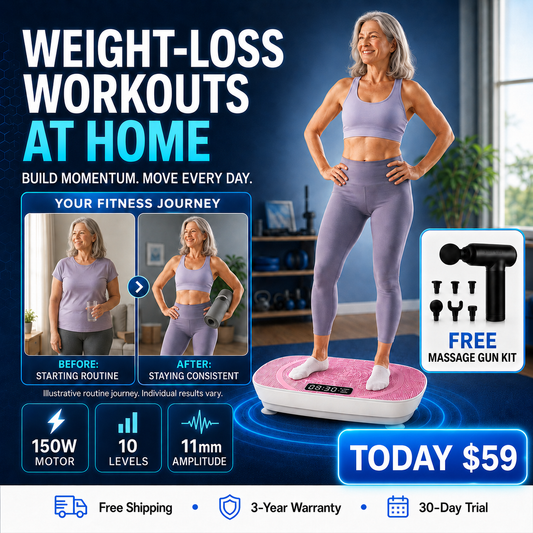 Solvay™ Whole-Body Vibration Plate – Support Weight-Loss Workouts & Leg Toning