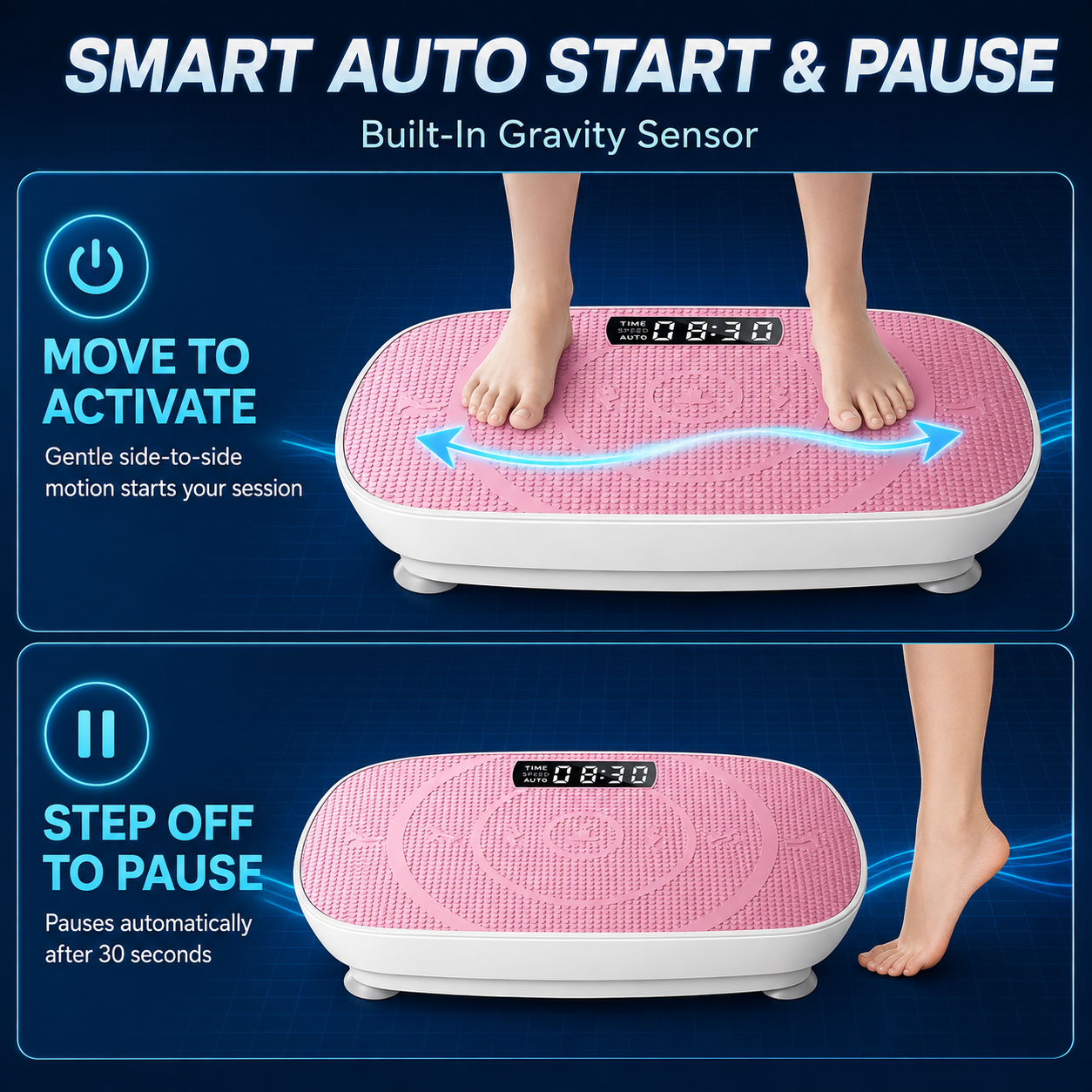 Solvay™ Whole-Body Vibration Plate – Support Weight-Loss Workouts & Leg Toning