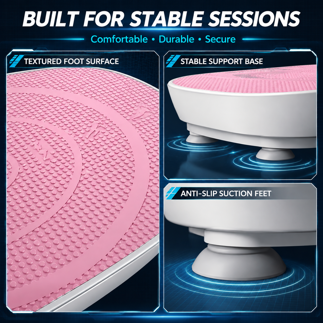 Solvay™ Whole-Body Vibration Plate – Support Weight-Loss Workouts & Leg Toning